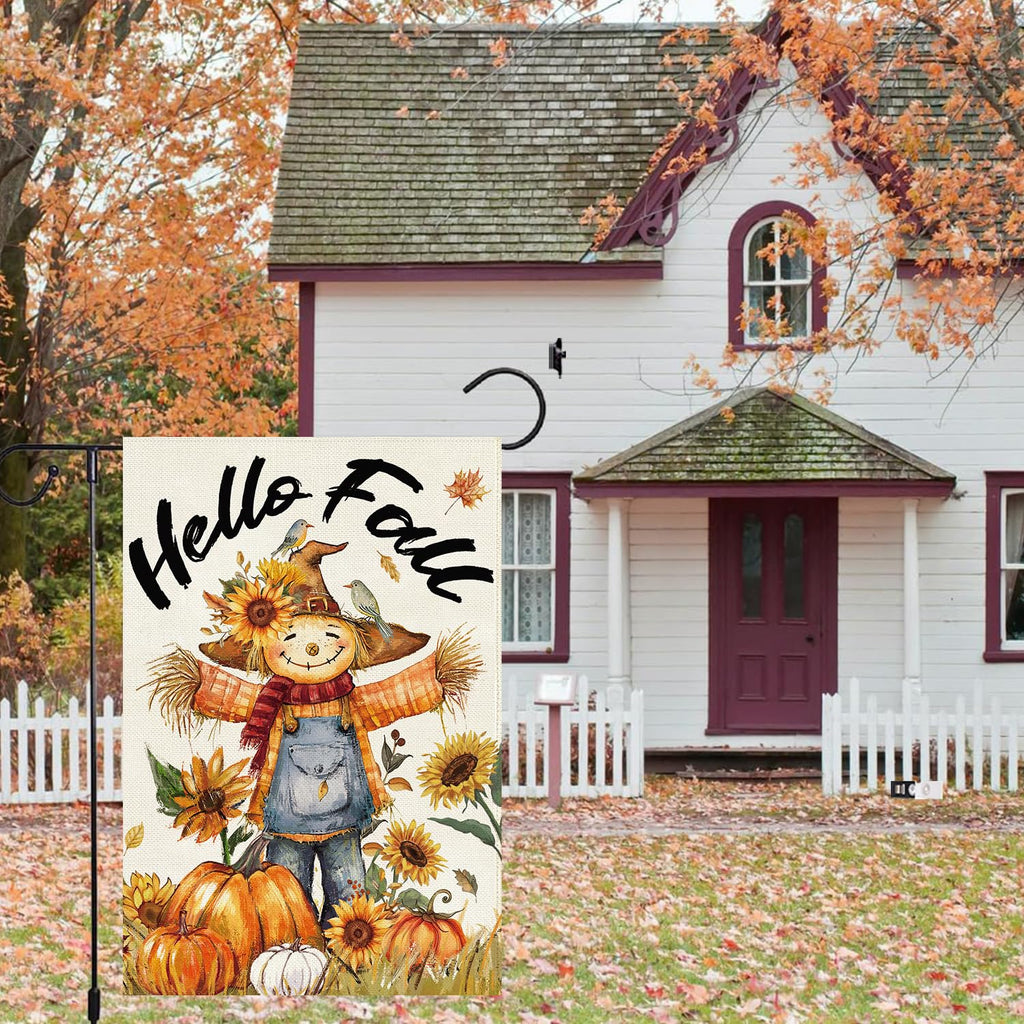 BACCESSOR Scarecrow Garden Flag, 12.5 × 18 in