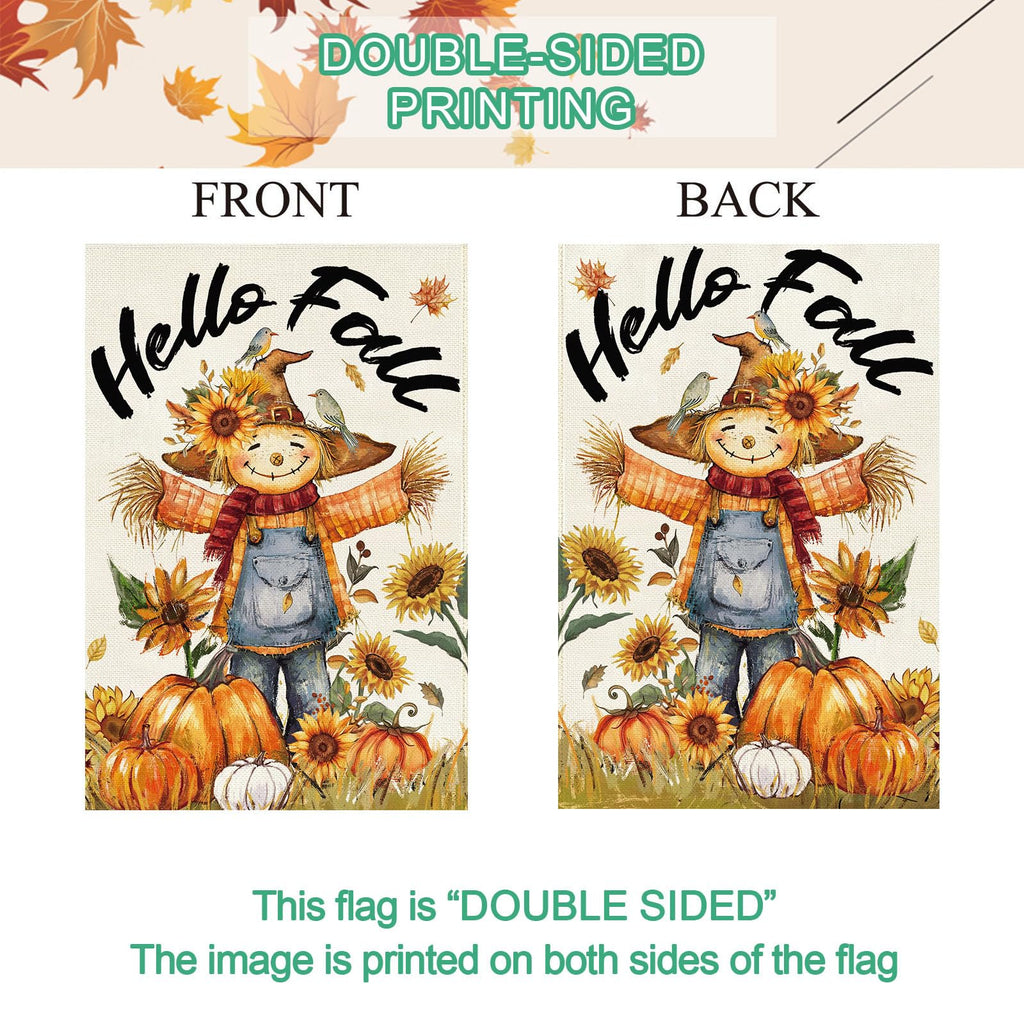 BACCESSOR Scarecrow Garden Flag, 12.5 × 18 in