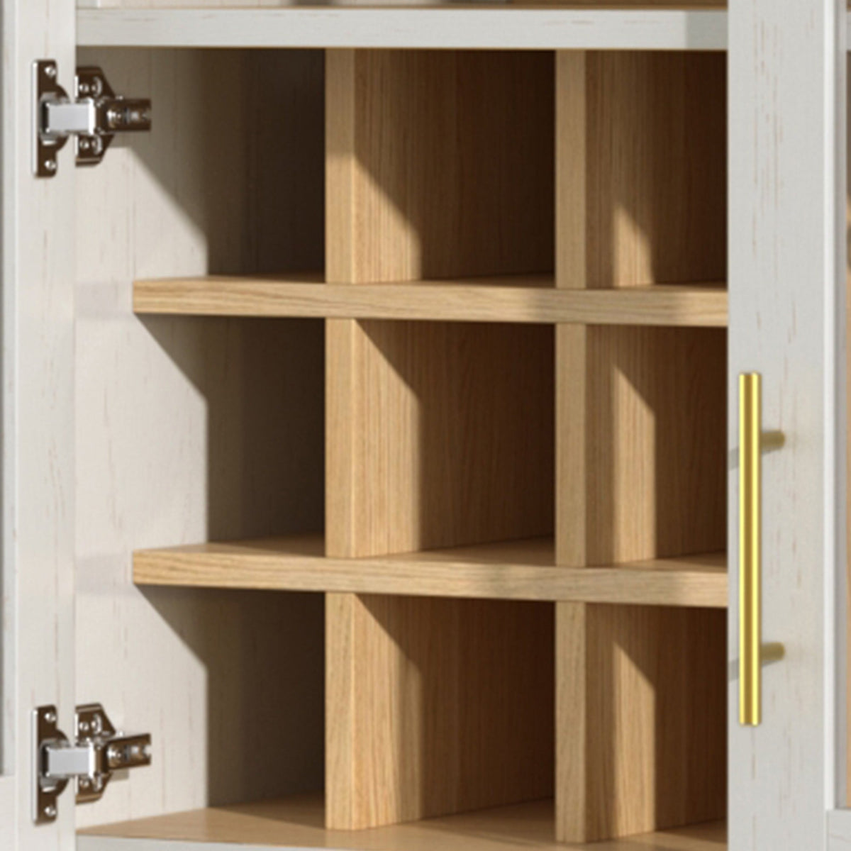 70-Inch Arched Bar Cabinet with Wine Rack