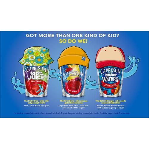 Capri Sun 100% Juice Fruit Punch 6 Fl Oz 10 Ct