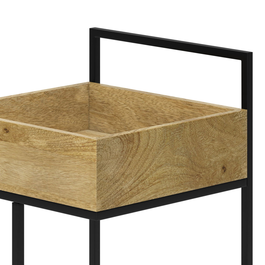 Natural Bar Cart with Mango Wood