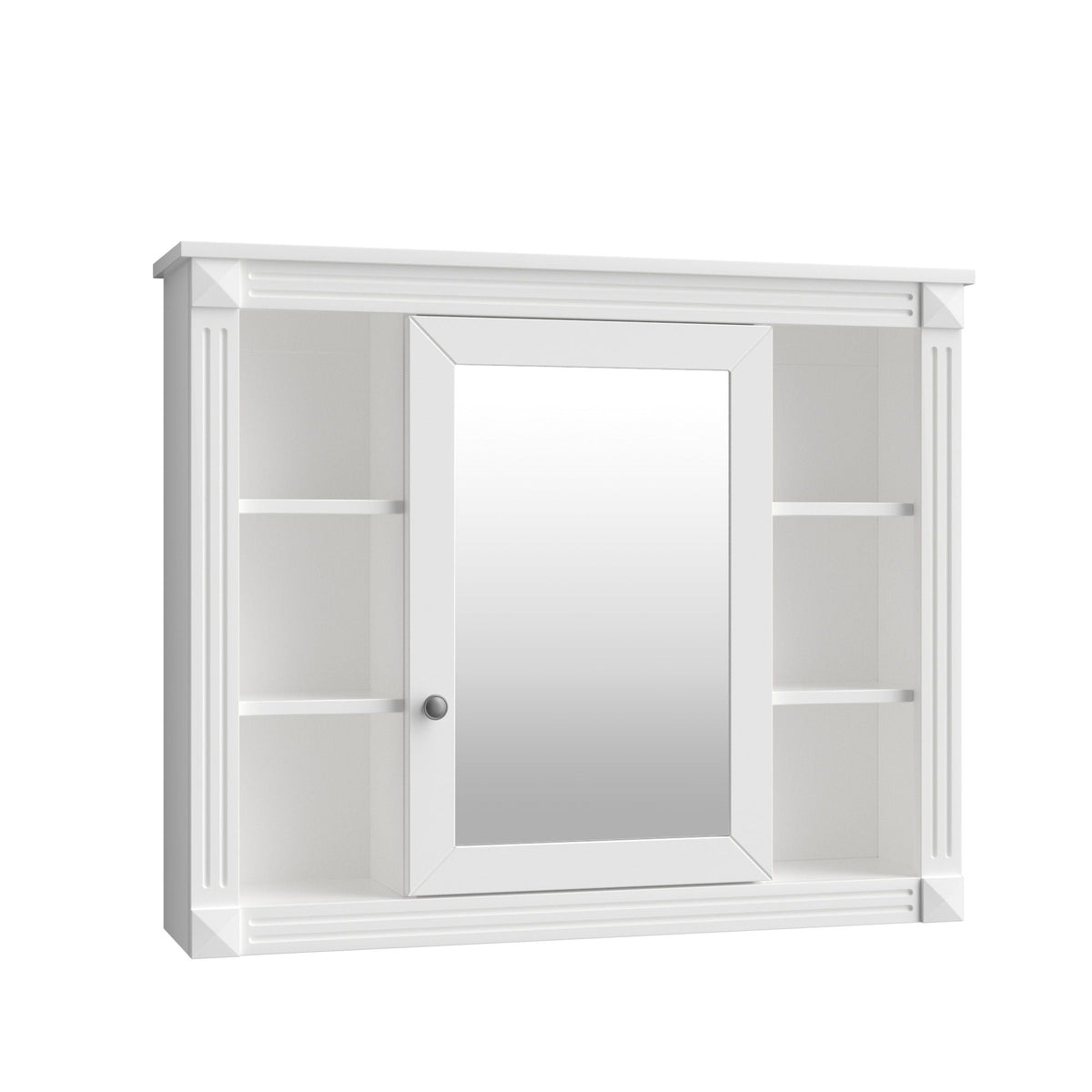 Bathroom Wall Cabinet with Mirror & Towel Rod