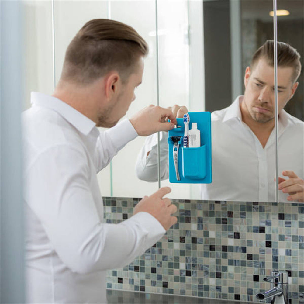 Multi-functional Silicone Toothbrush Holder Mighty Wall