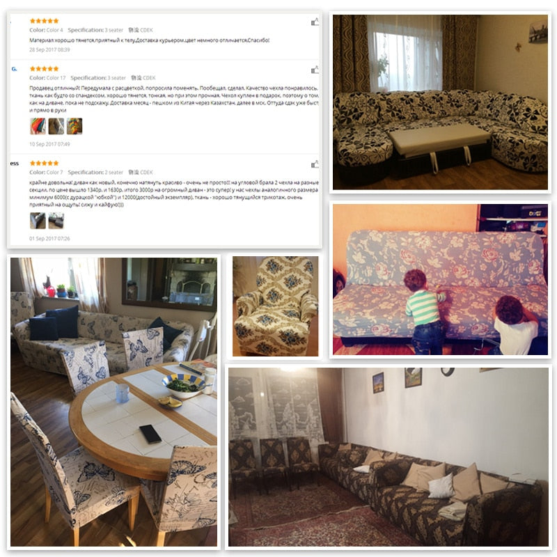 Stretch Sofa Covers Furniture Protector Polyester Loveseat Couch Cover l 1/2/3/4-seater Arm Chair Cover for Living Room