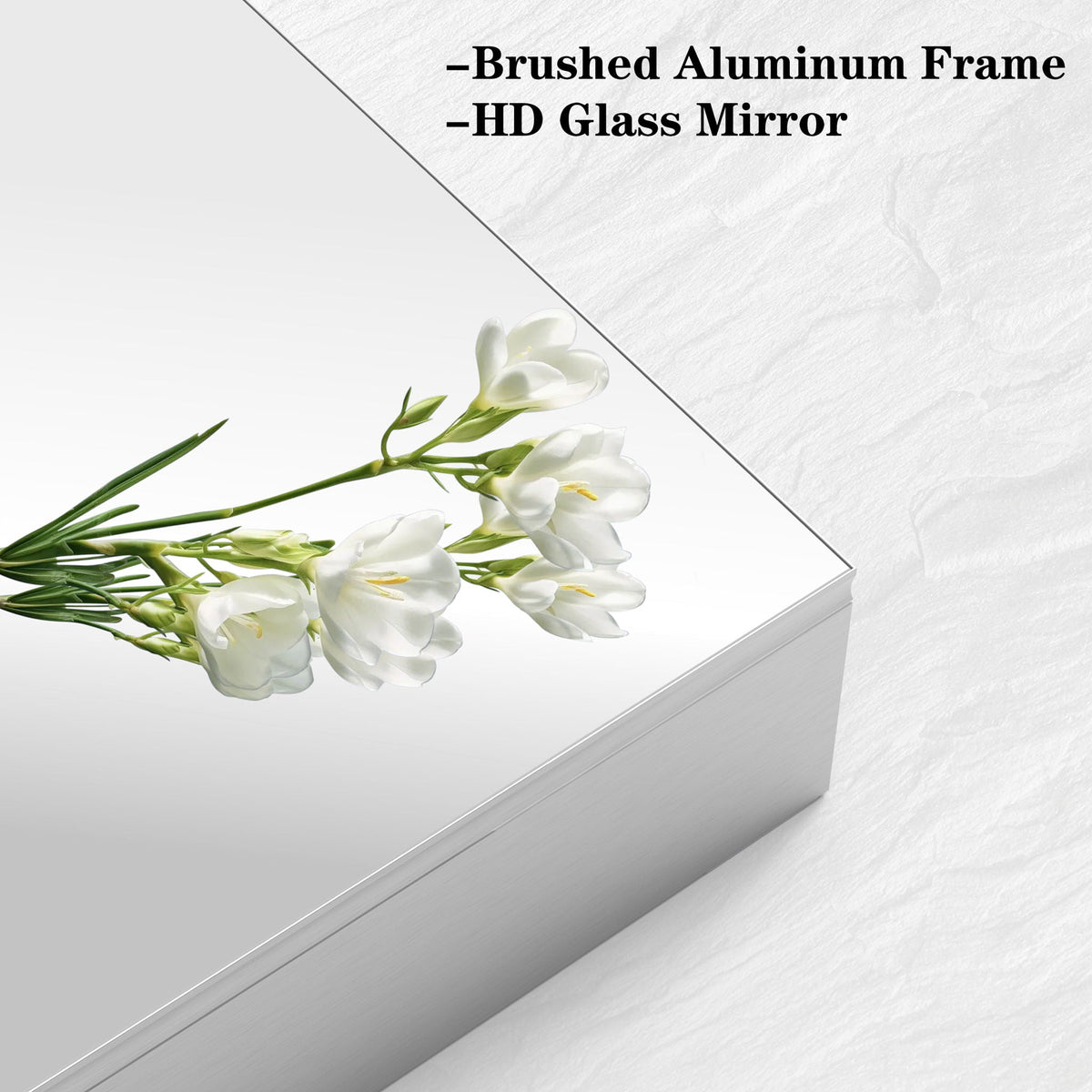 Silver Mirrored Medicine Cabinet with Adjustable Shelves