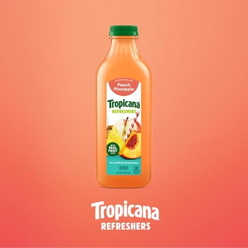 Tropicana Refreshers Peach Pineapple Juice Drink 46 Fl Oz