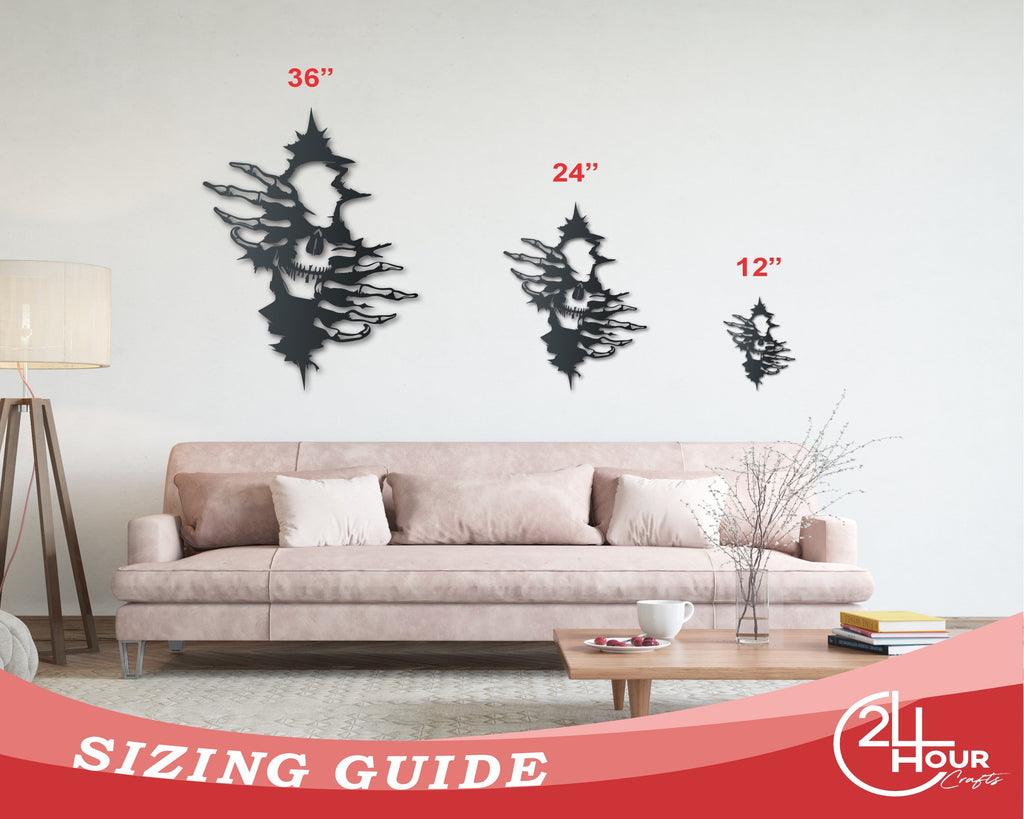 Metal Skull Wall Art