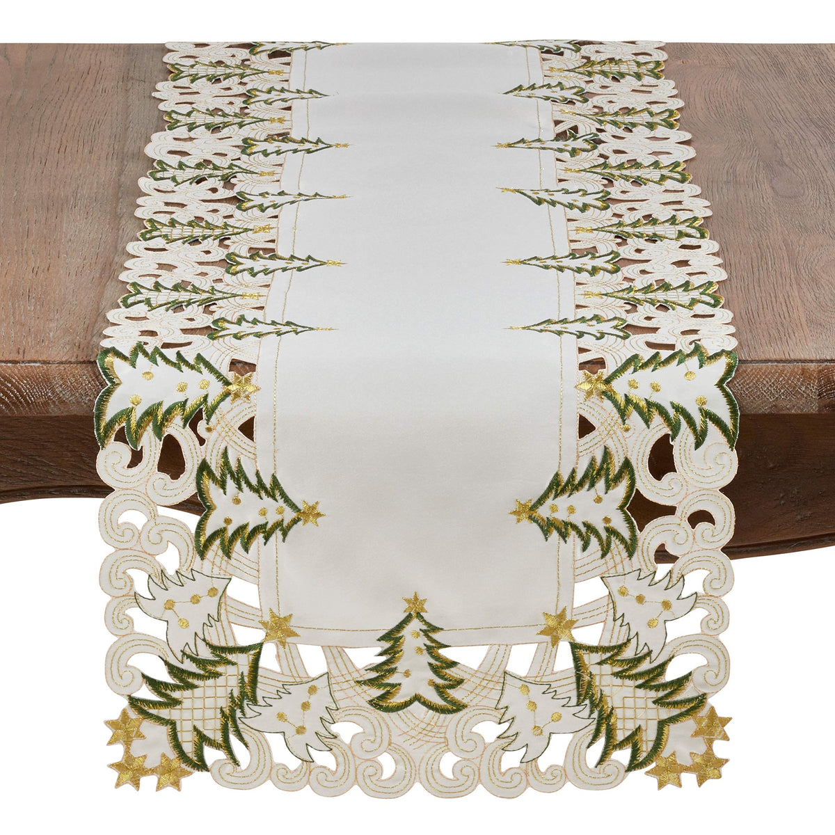 Fennco Styles Pandoro Christmas Tree Table Linen