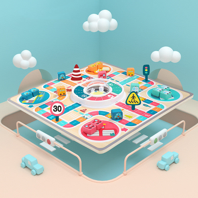 Wooden Flying Chess Board Game for Kids