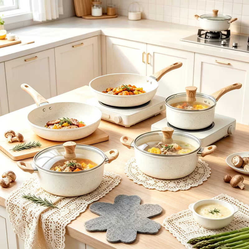 12-Piece Stainless Steel Cookware Set – Black