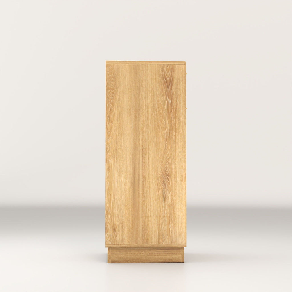 Tilt-Out Trash Cabinet with Wave-Textured Drawer