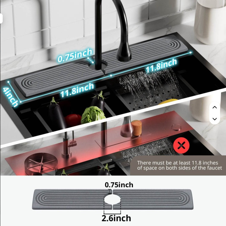 Fast-Drying Stone Sink Caddy & Quick-Dry Tray