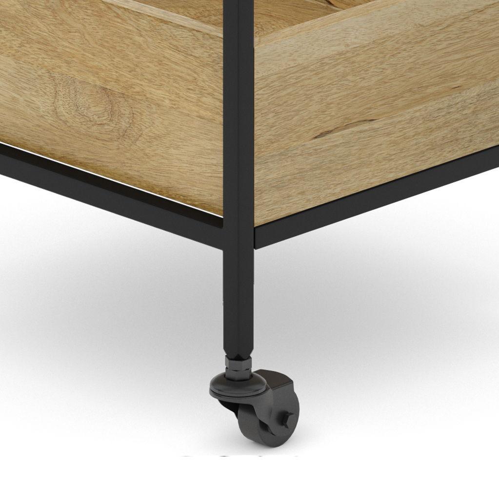 Natural Bar Cart with Mango Wood