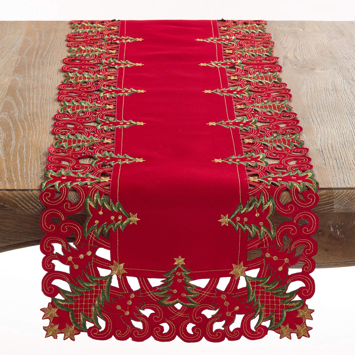 Fennco Styles Pandoro Christmas Tree Table Linen