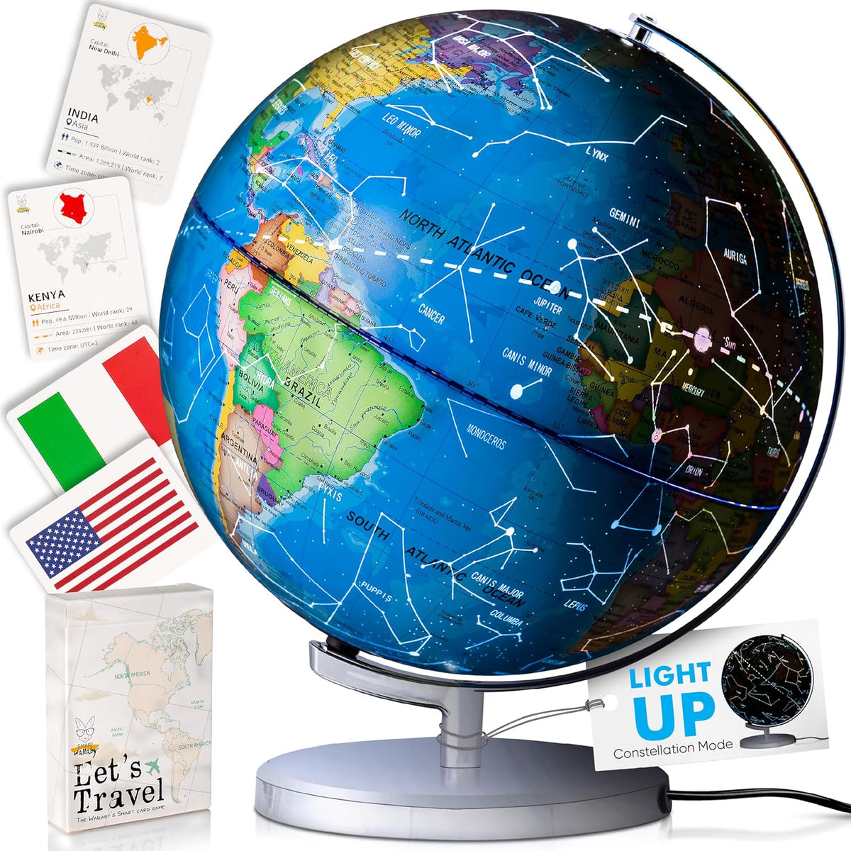 Adventure Around the World Light Up Globe