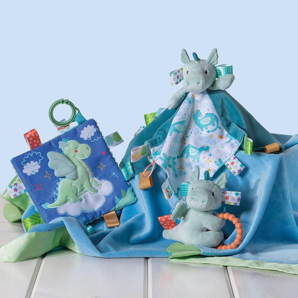 Sensory Plush Baby Toy with Rattle & Teether