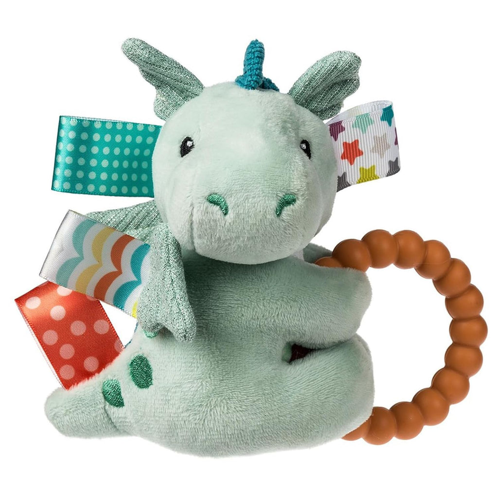 Sensory Plush Baby Toy with Rattle & Teether