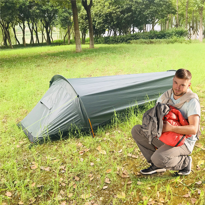 Single-Person Camping Tent & Outdoor Sleep Gear