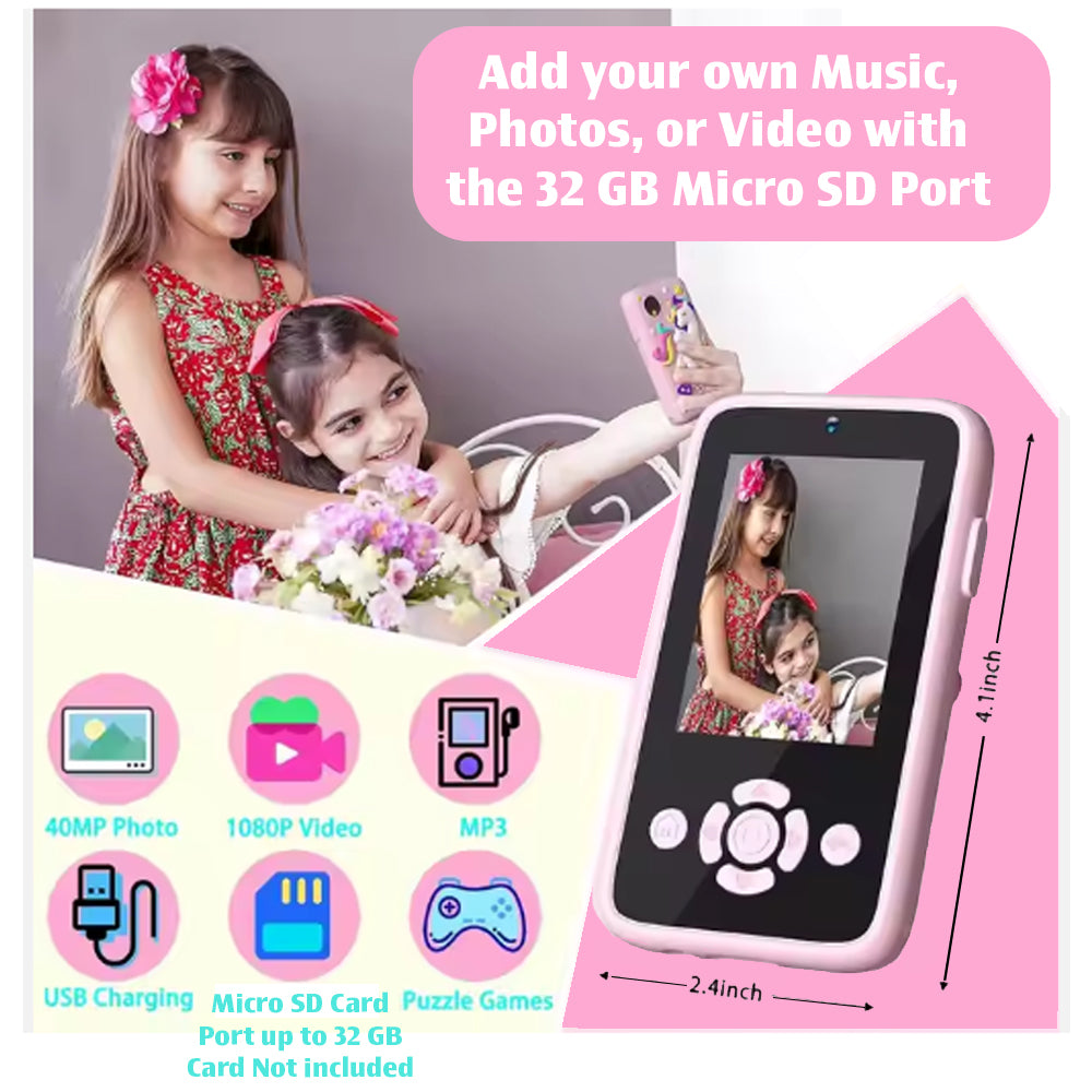 Kids Smartphone Button Camera Video Games