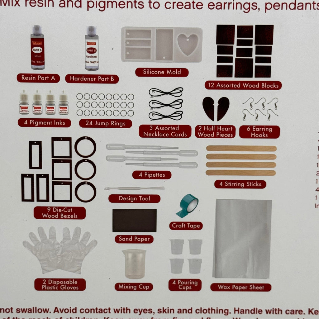 CRAFTSMART Fashionable Wood and Resin Jewelry 82pc