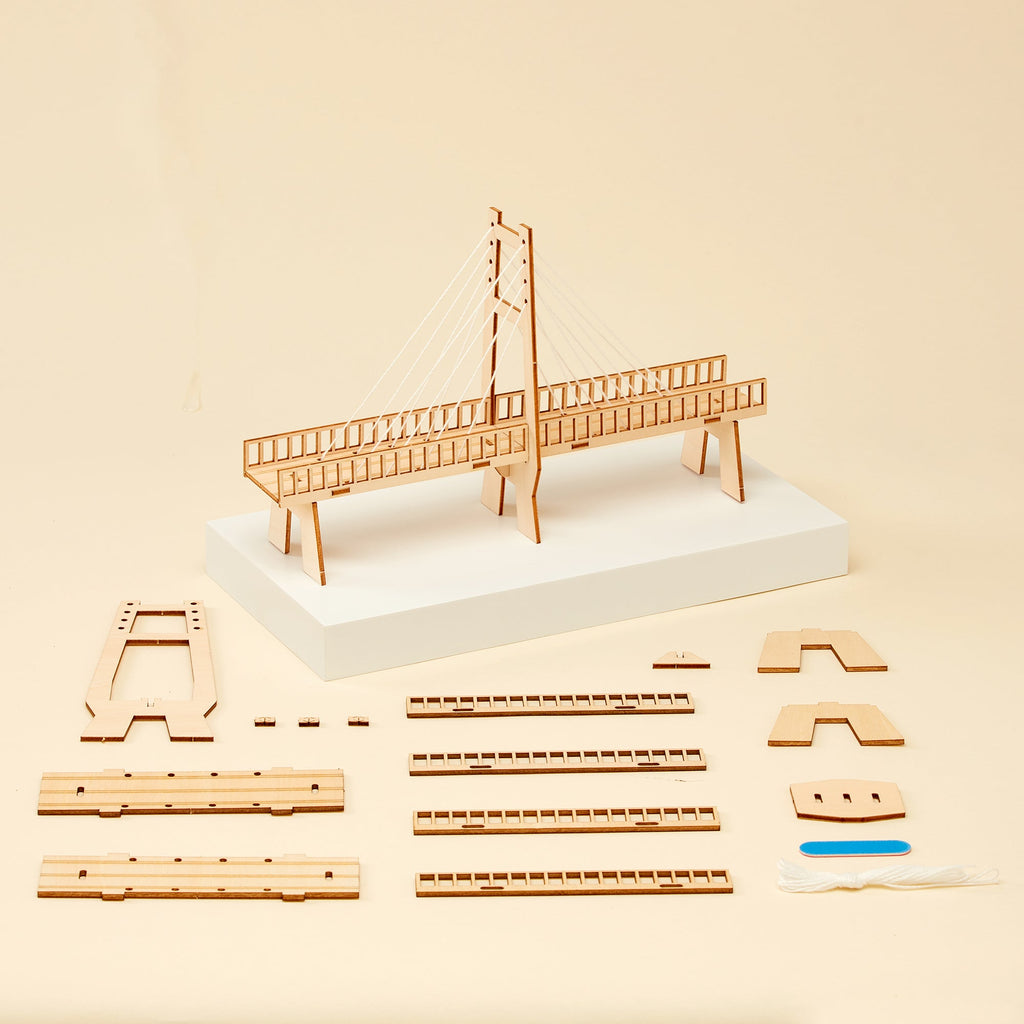Cable-Stayed Bridge DIY Kit, Educational STEM Toy