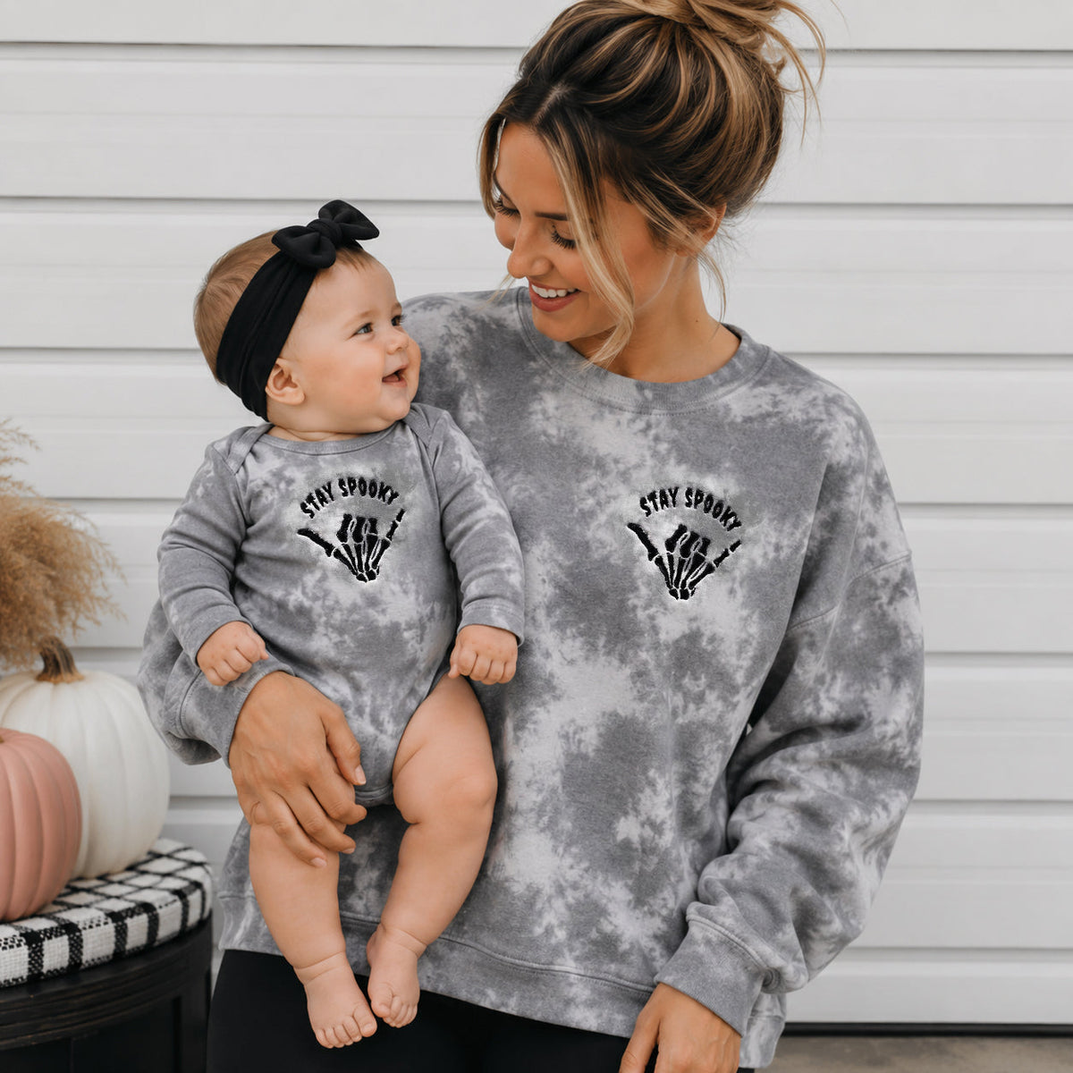 Stay Spooky Tie-Dye Family Halloween Outfits