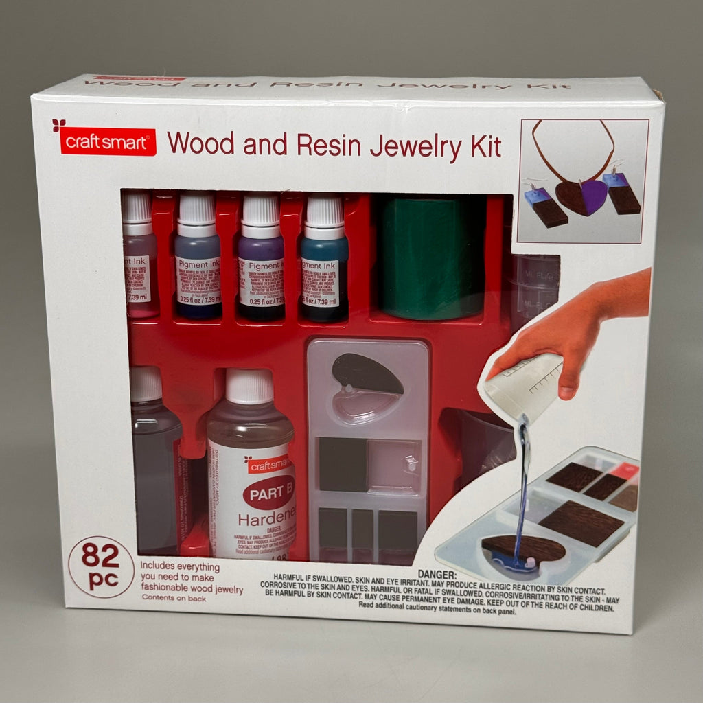 CRAFTSMART Fashionable Wood and Resin Jewelry 82pc