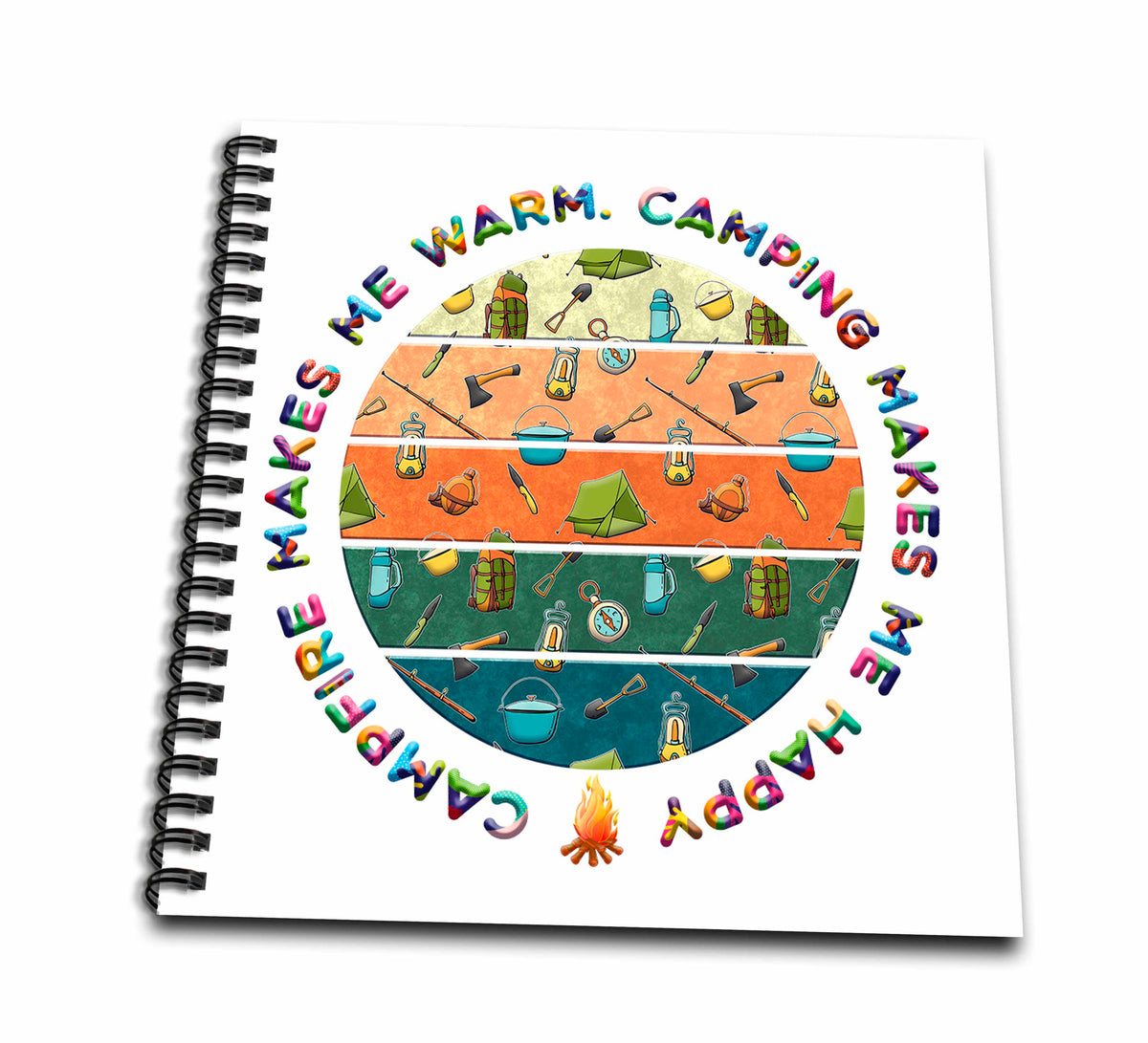 3dRose Campfire Makes Me Warm... A funny camping, hiking, travel gift - Drawing Books (db-362486)