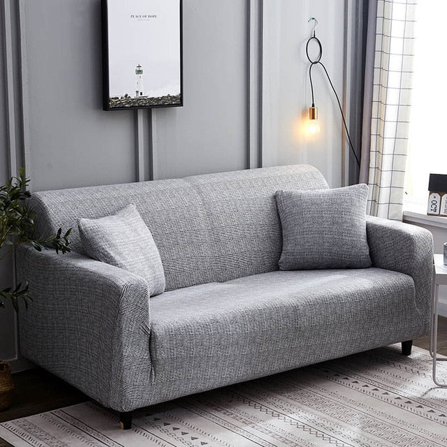 Stretch Sofa Covers Furniture Protector Polyester Loveseat Couch Cover l 1/2/3/4-seater Arm Chair Cover for Living Room