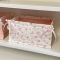 Quilted Square Desktop Storage Basket
