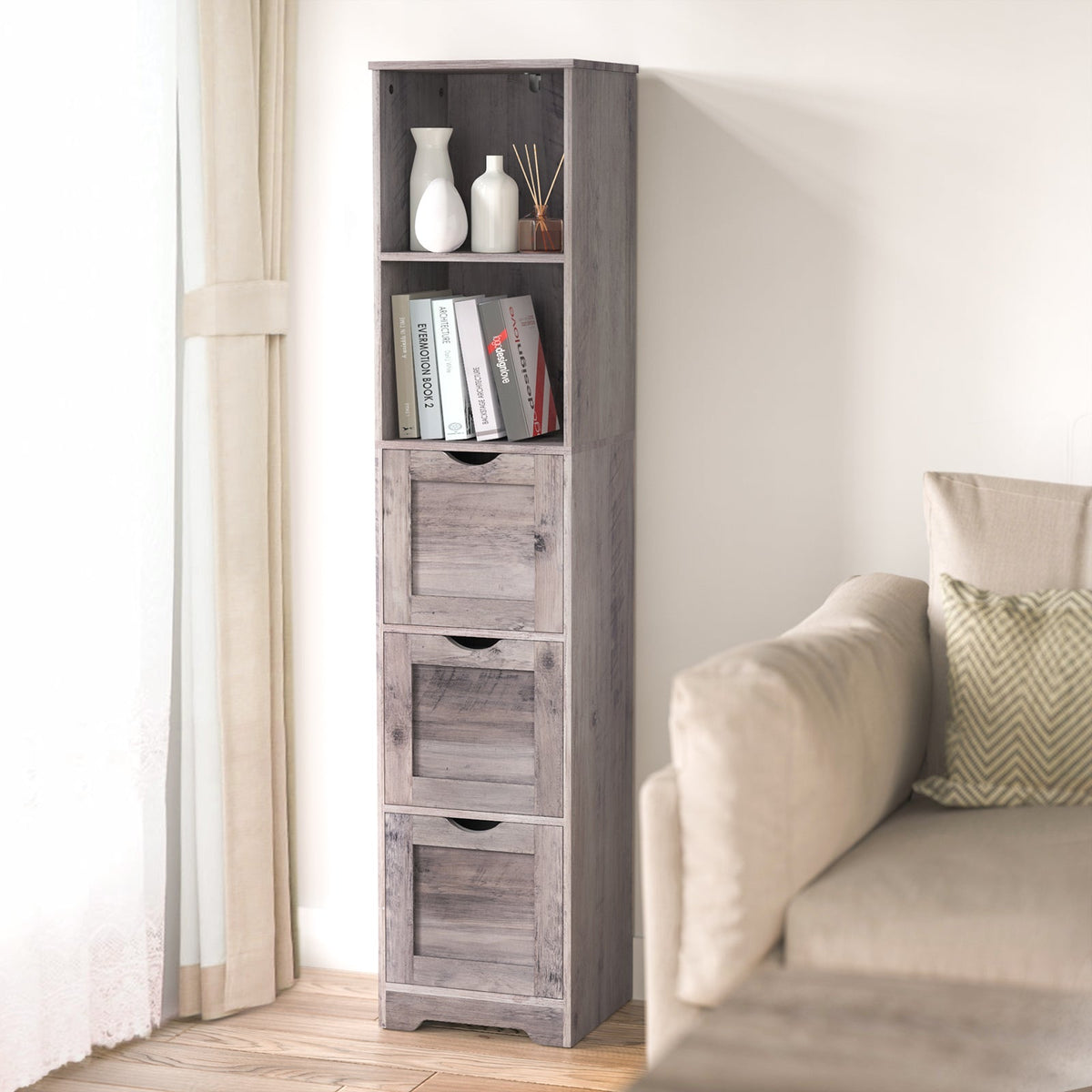 Bathroom Floor Cabinet with 3 Drawers