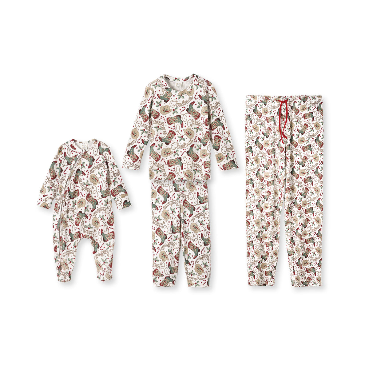 Western Christmas Matching Family Bamboo Pajamas