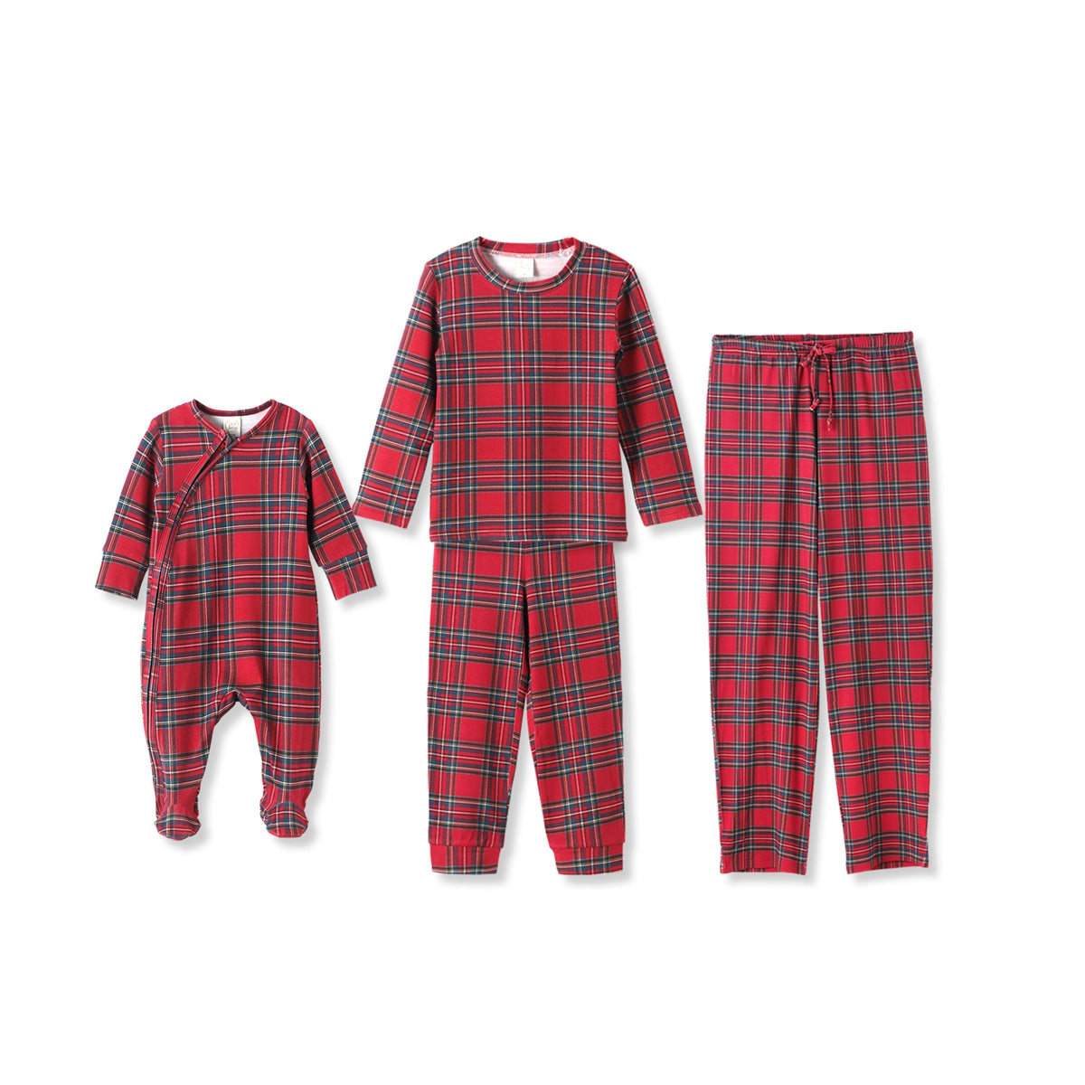 Christmas Tartan Matching Family Bamboo Pajamas