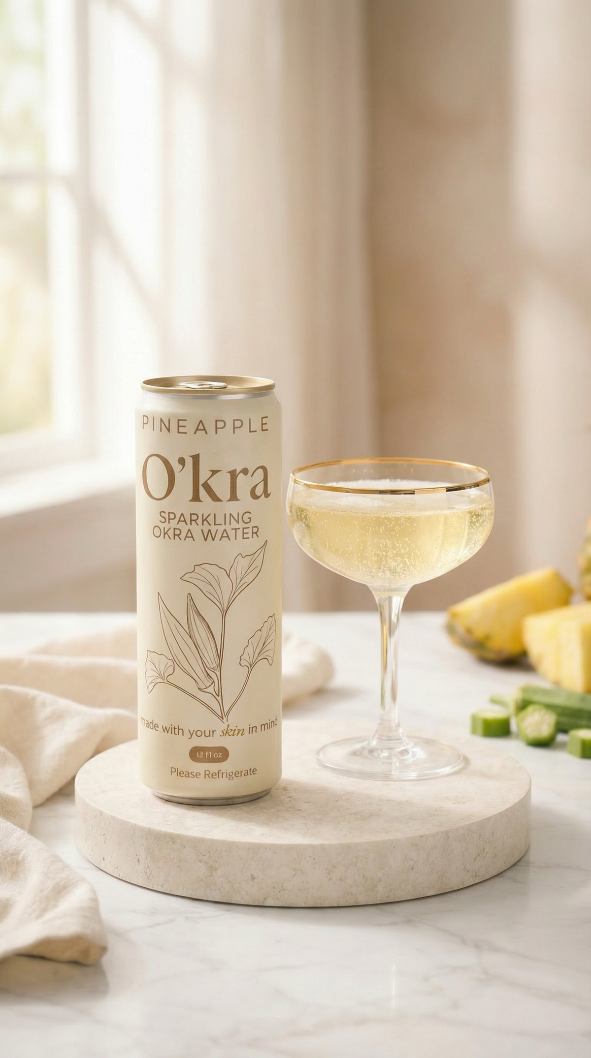 O’kra – Sparkling Okra Water (Pineapple)