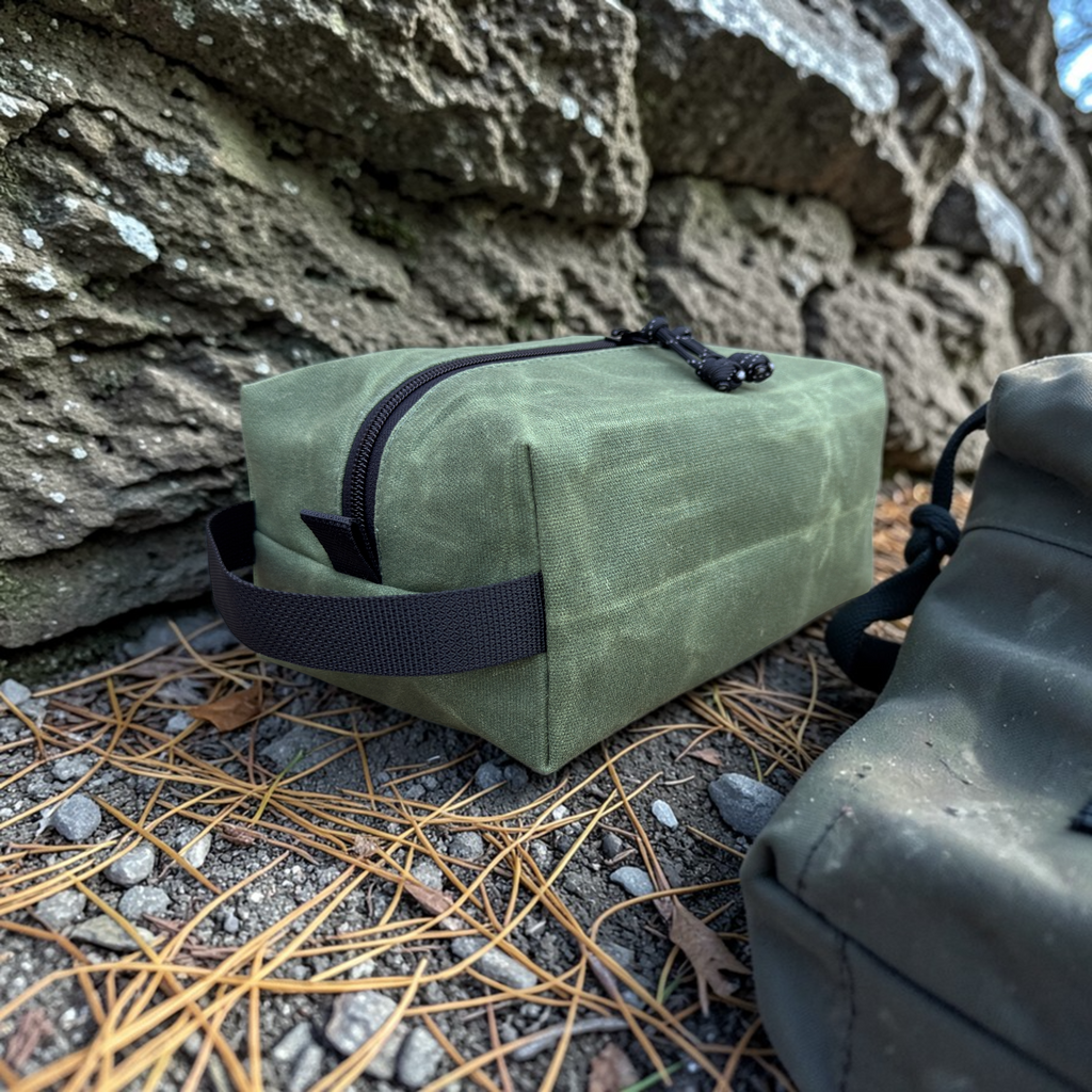 Waxed Canvas Box Pouches