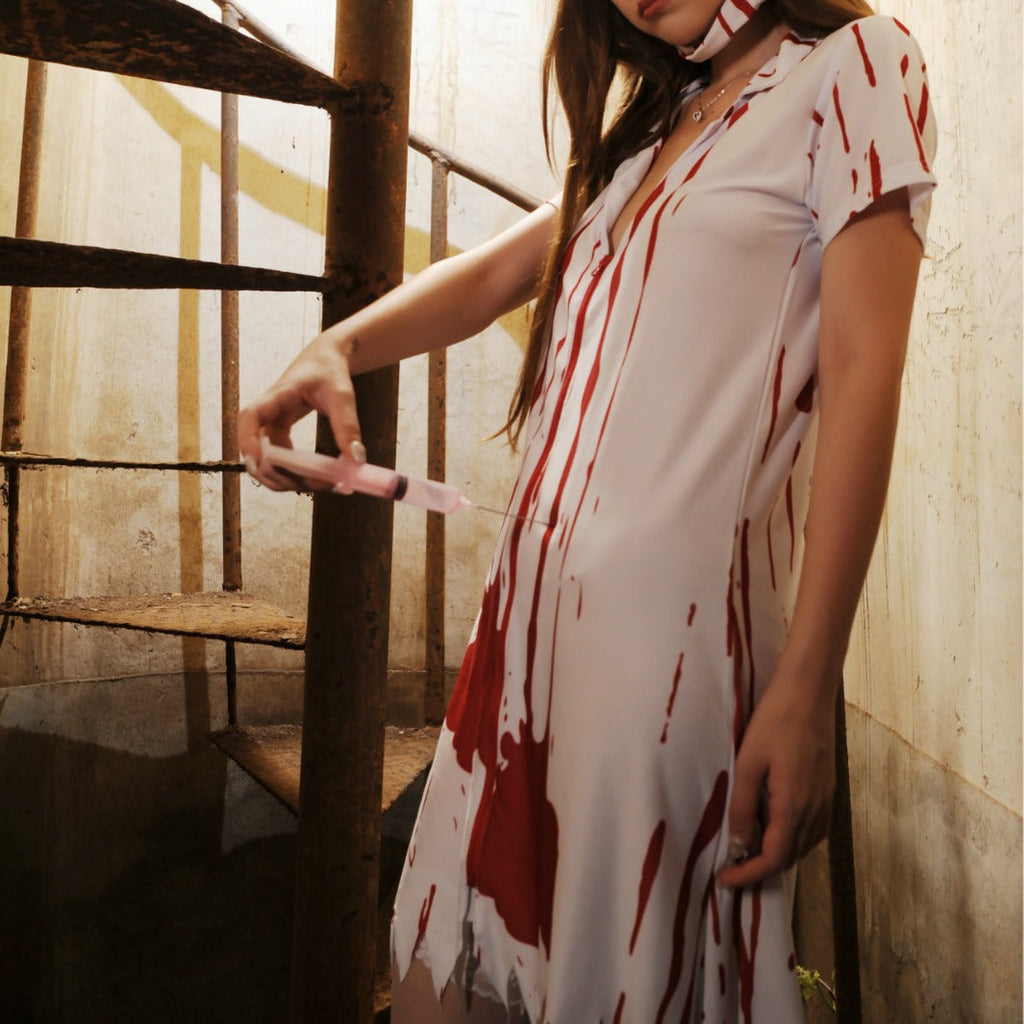 Women's Gothic Nurse Costume Dress