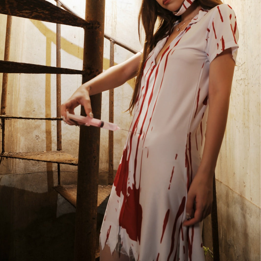 Women's Gothic Nurse Costume Dress