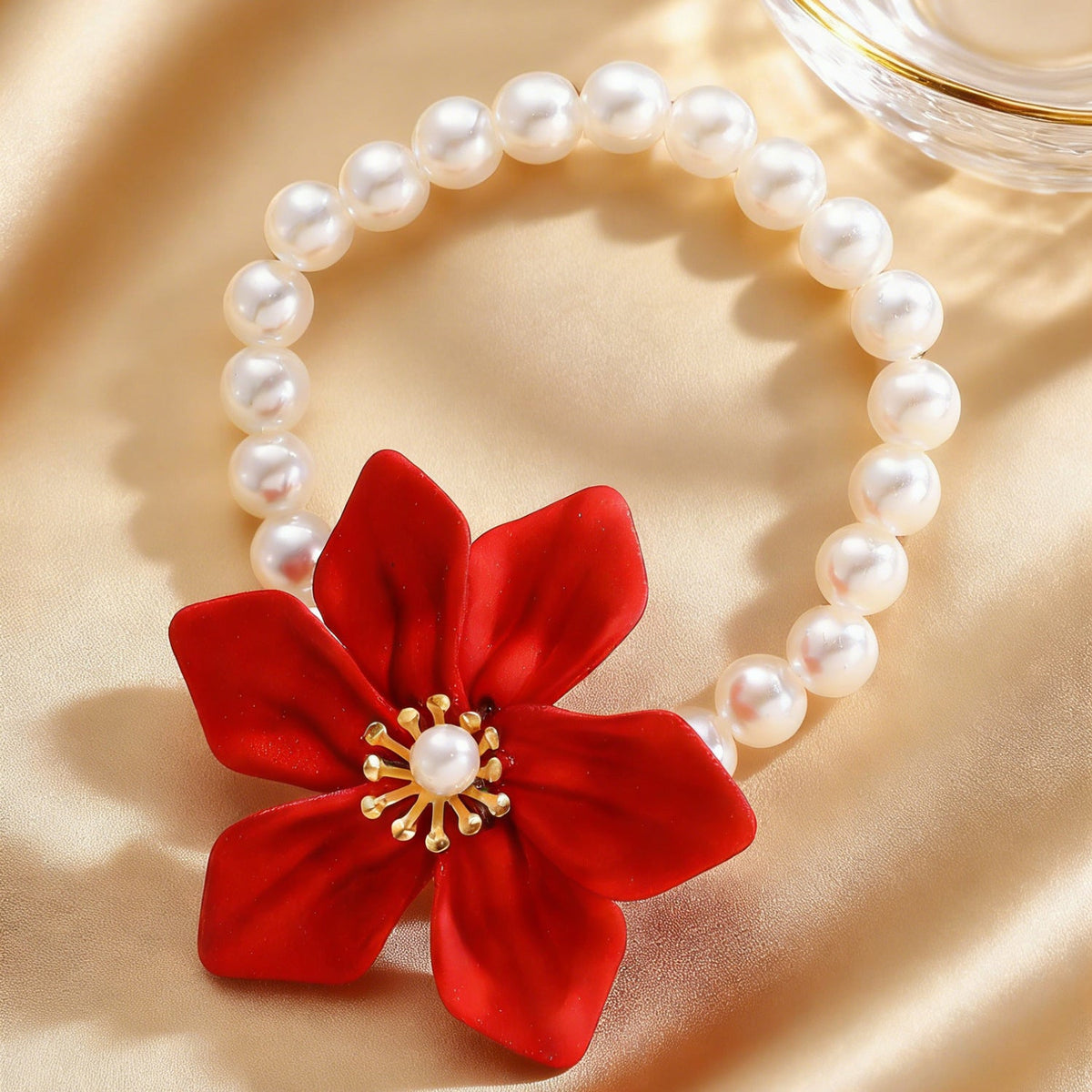 Fashion Luxury Faux Pearl Flower Jewelry