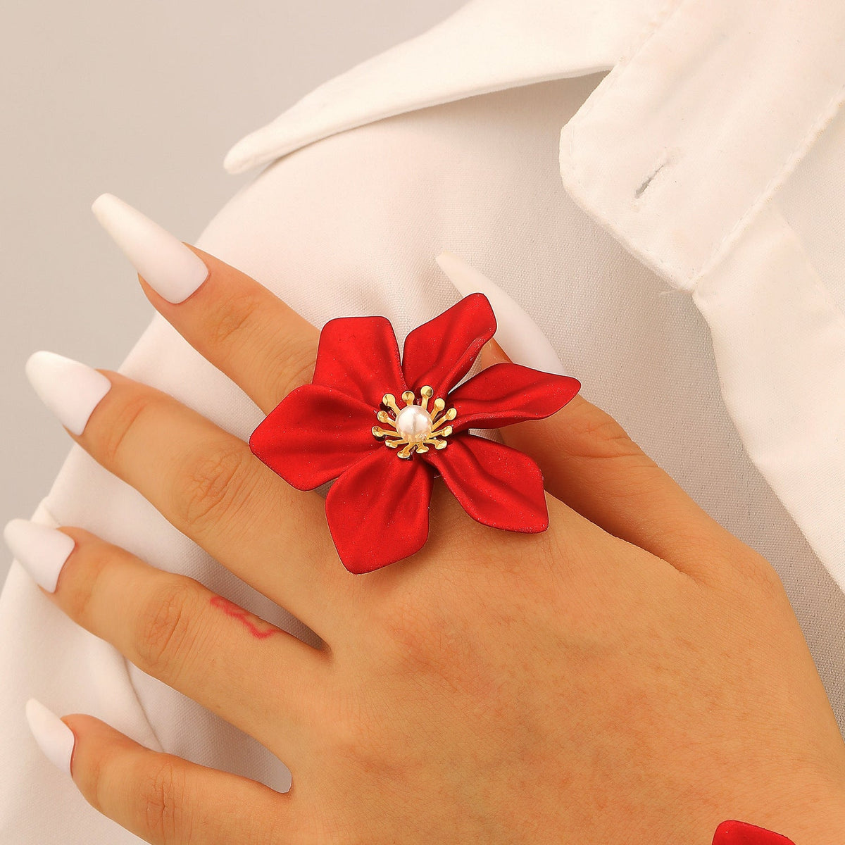 Fashion Luxury Faux Pearl Flower Jewelry