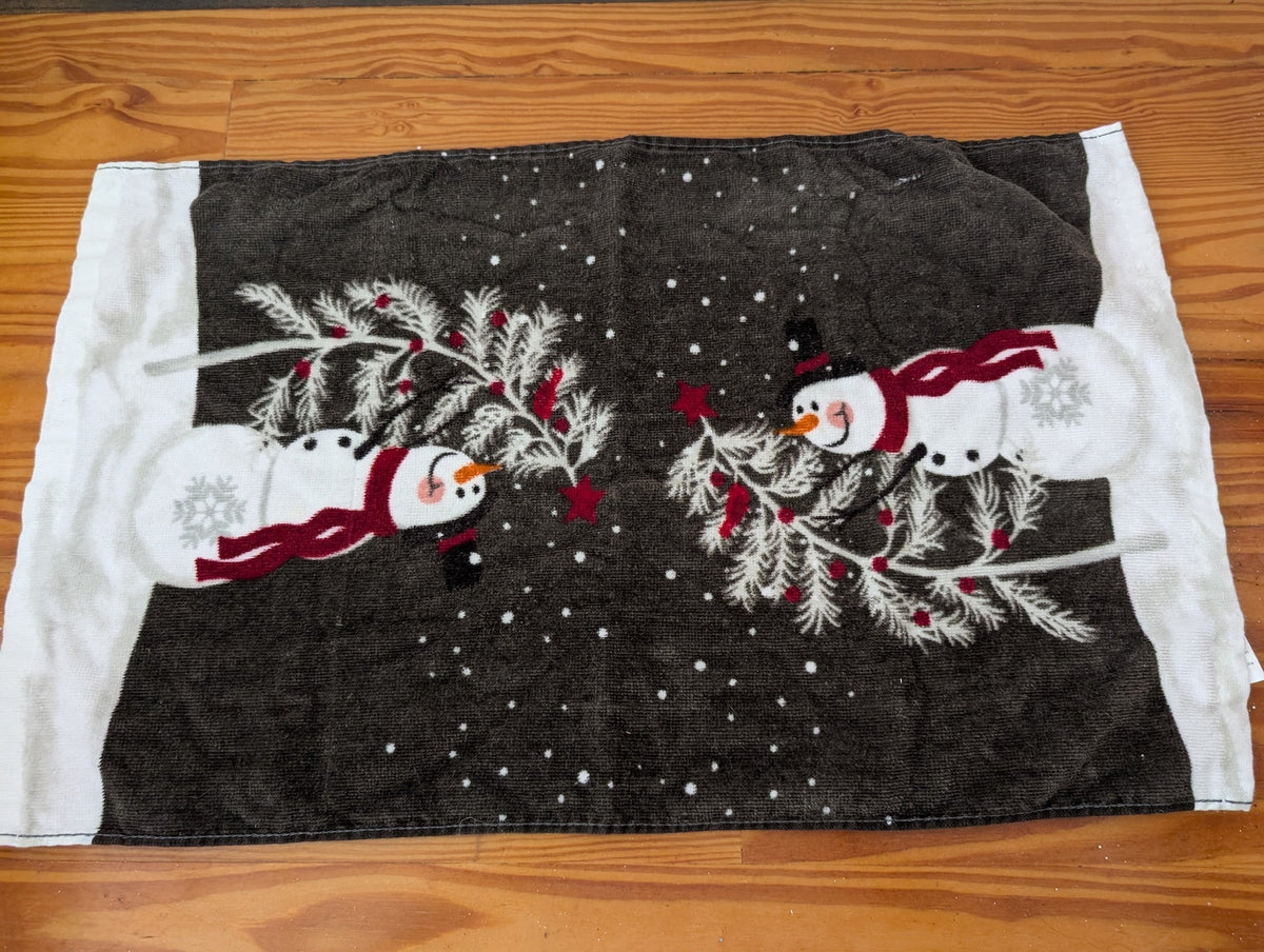 Pre-Owned Snowman Cotton Guest Towel
