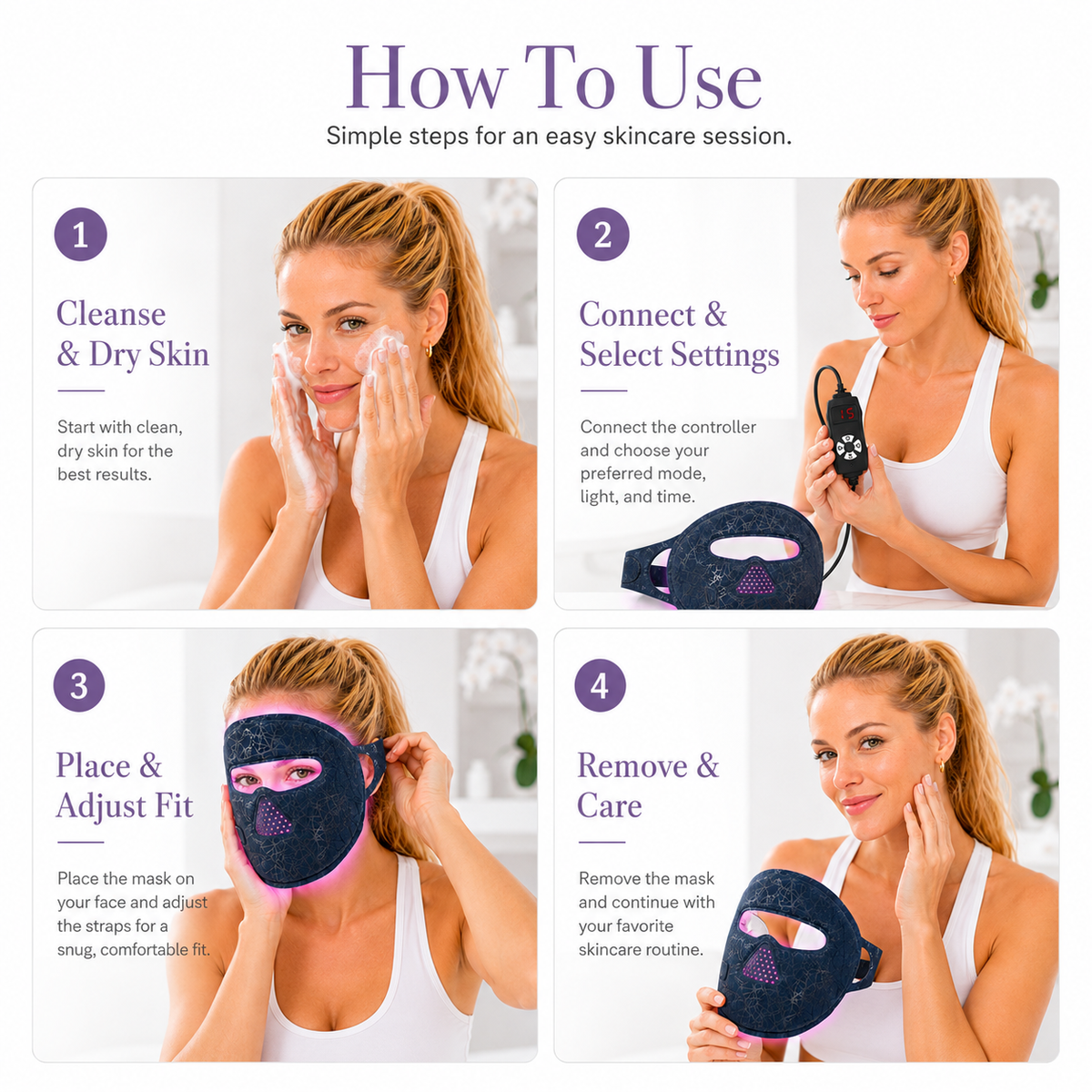 Red Light Therapy Face Mask