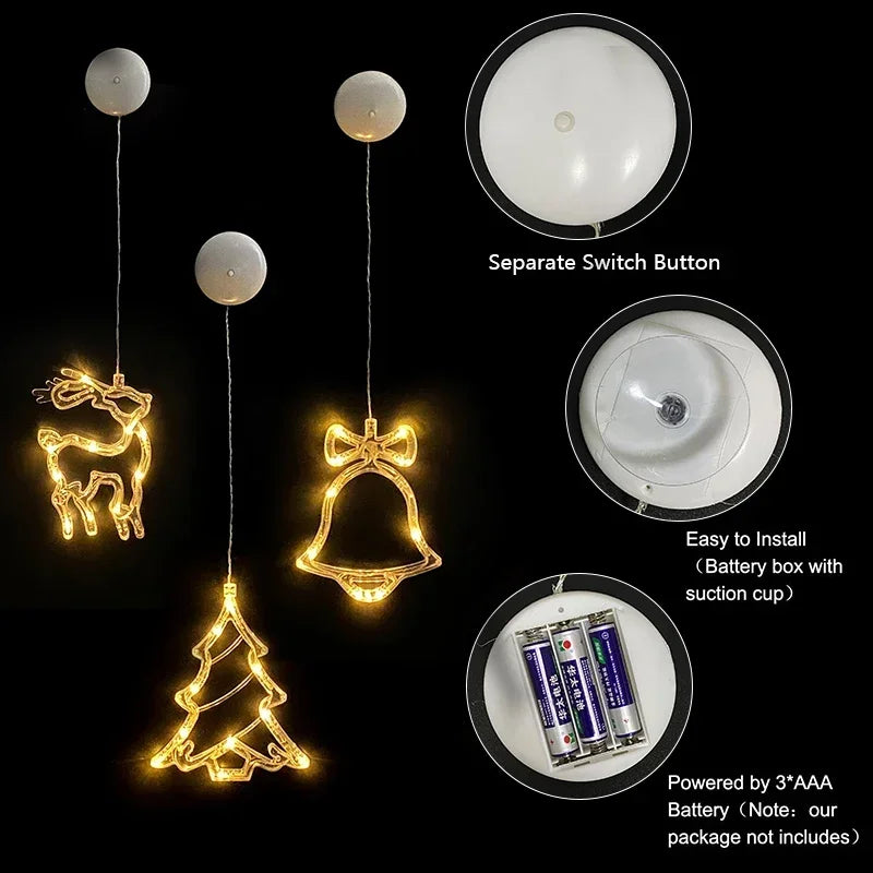 Christmas Suction-Cup LED Window Light