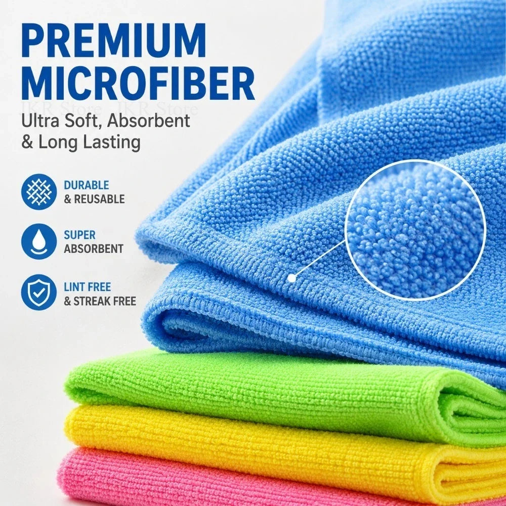 Microfiber Cleaning Cloth | Absorbent Dish Towel for Kitchen, Bathroom, Car