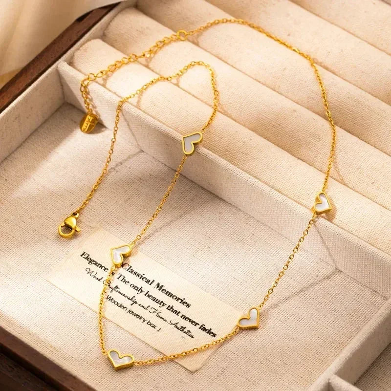 ANENJERY 316L Stainless Steel Heart Shell