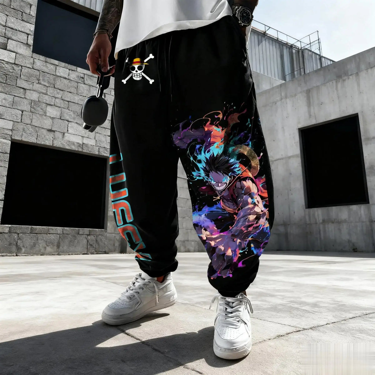 One Piece Luffy Sweatpants: Y2K Anime Gym Joggers