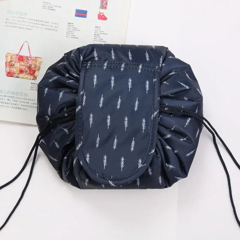 Black Drawstring Cosmetic Bag