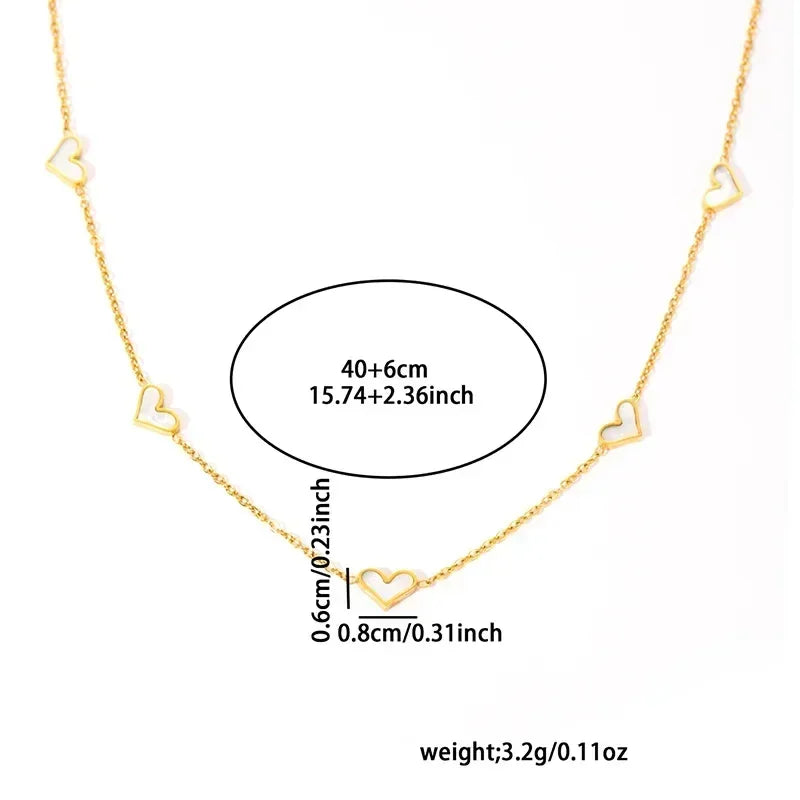ANENJERY 316L Stainless Steel Heart Shell