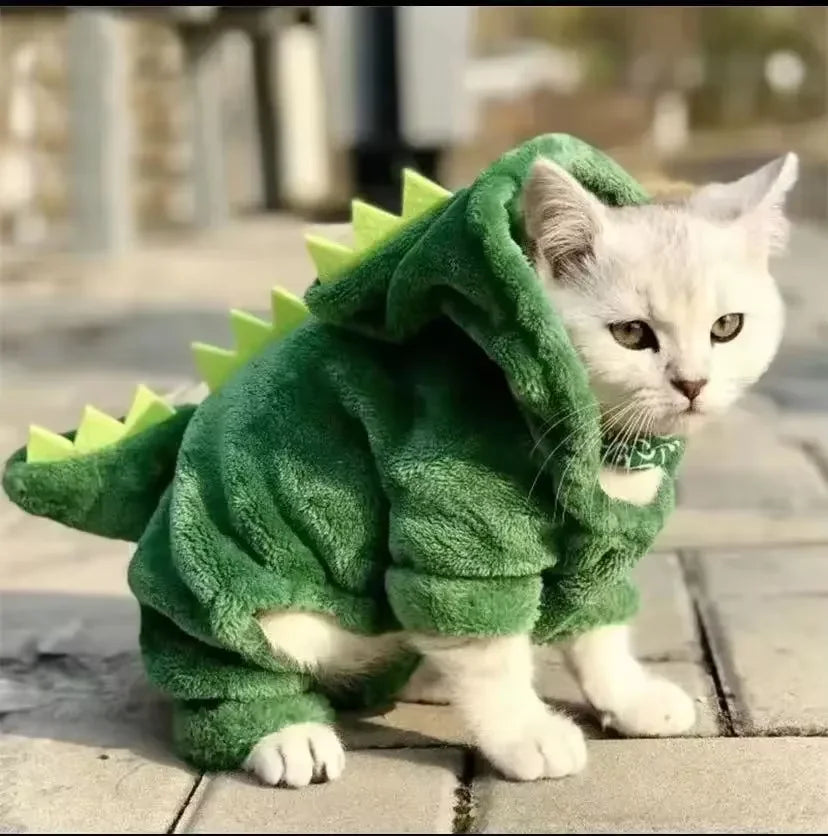Dinosaur Fleece Costume for Cats & Dogs