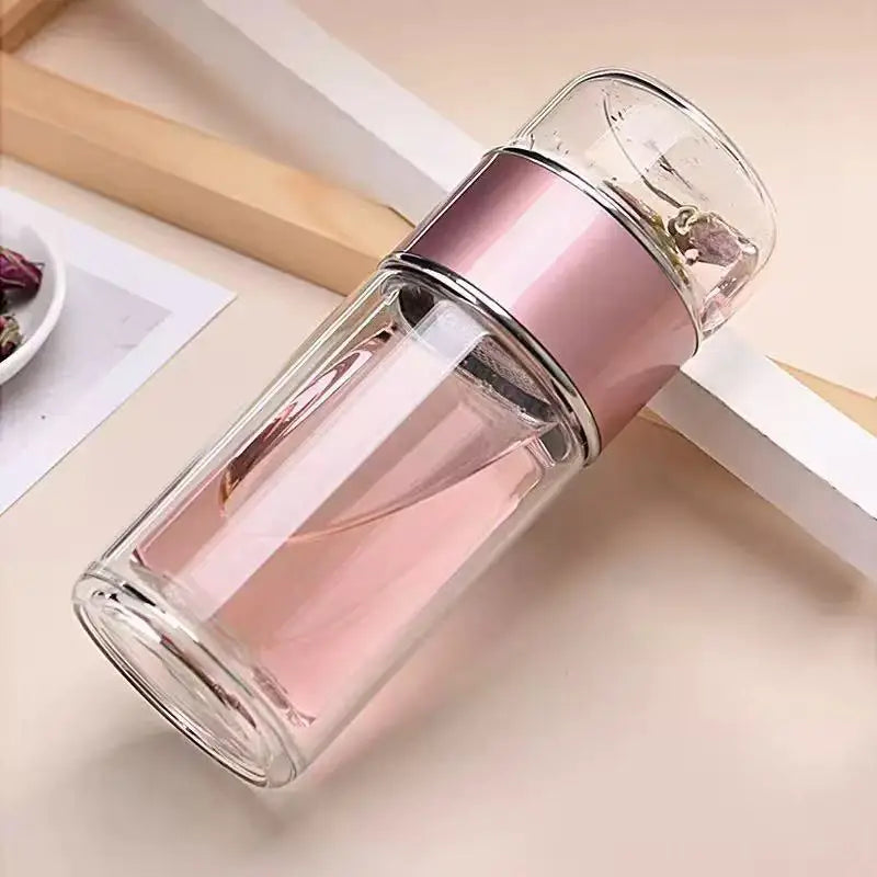 420ML Tea Water Bottle High Borosilicate