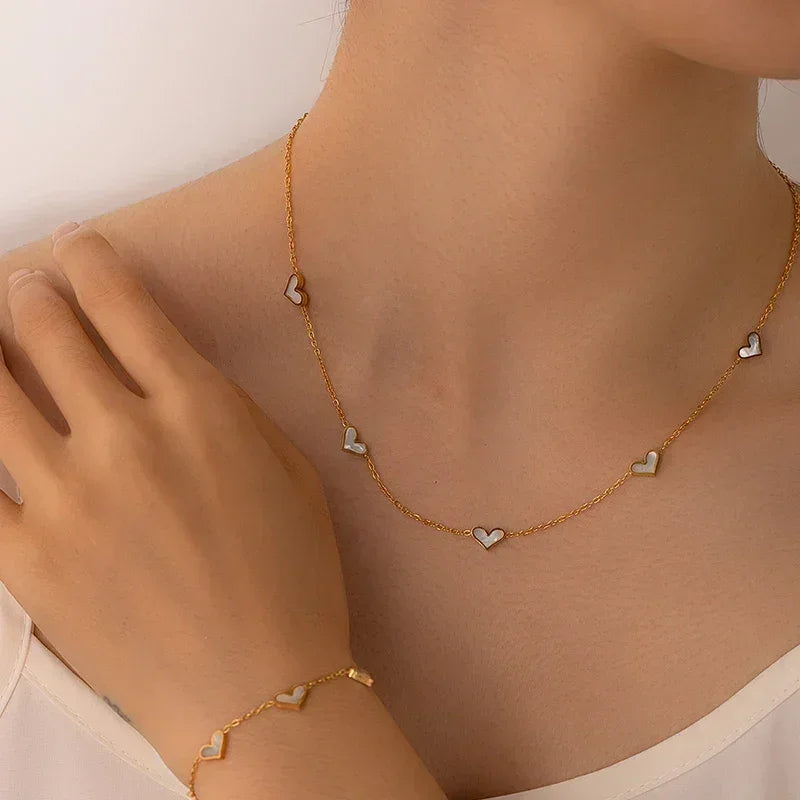 ANENJERY 316L Stainless Steel Heart Shell